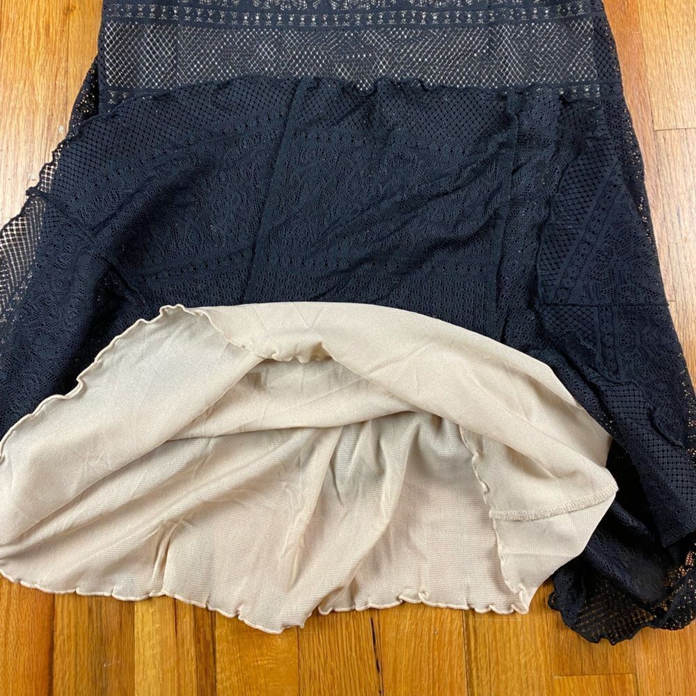 Ideology Black And Cream Mesh Net Dress Size M - Picture 7 of 7